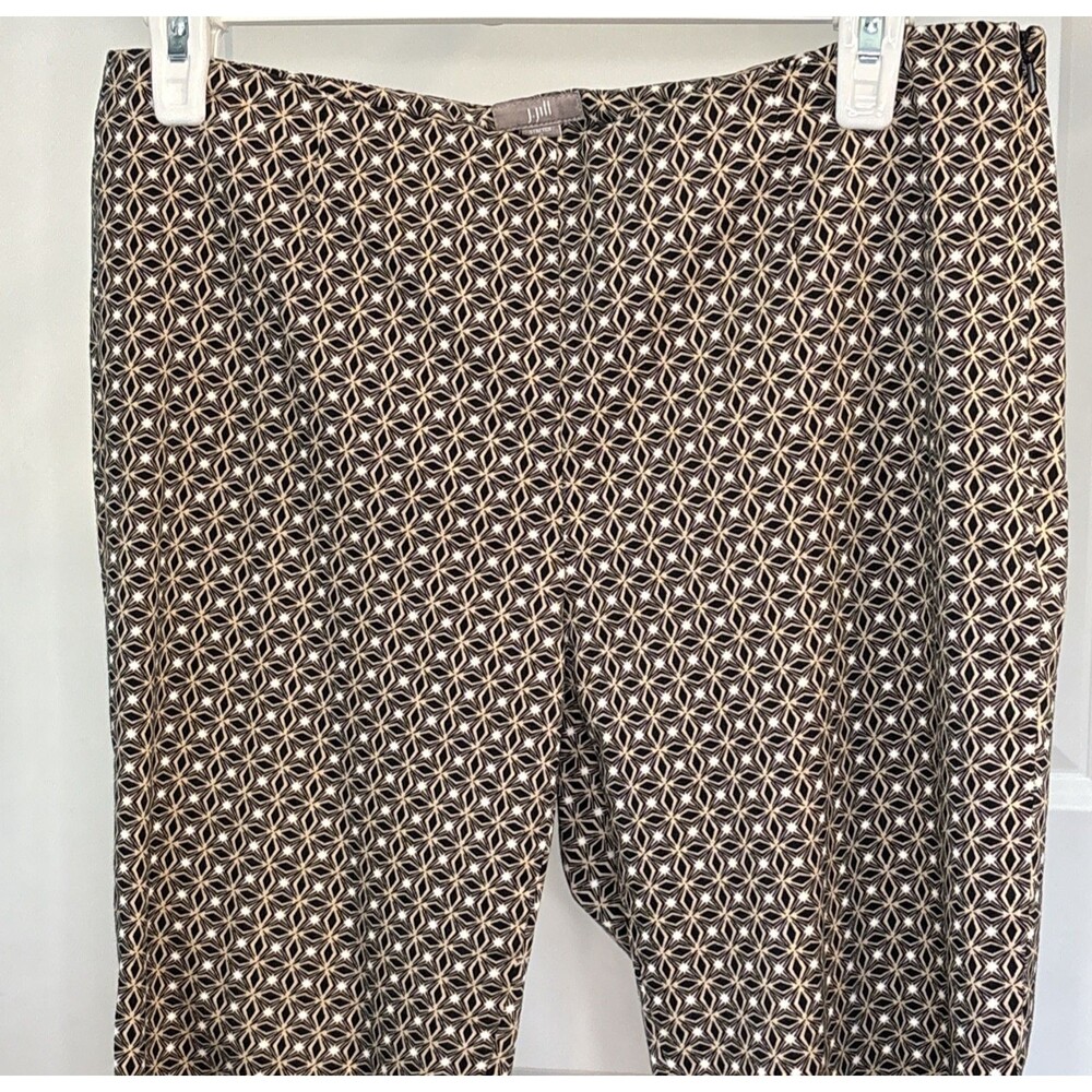 J Jill Stretch Size 6 Dress‎ Pants Classic RN 97641 Geometric Business Classy